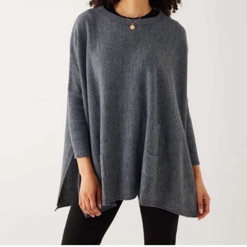 NWT MerSea gray Catalina sweater, O/S